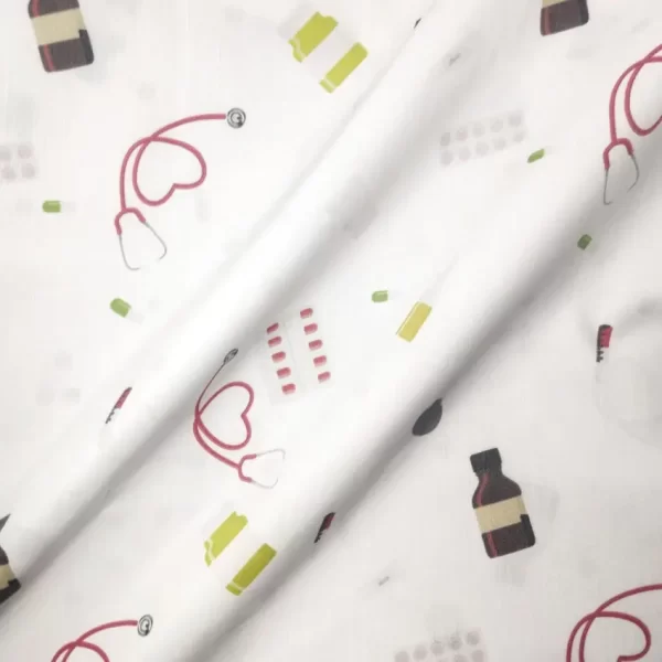 پارچه روپوش و اسکراب طرح پزشکی 4011114