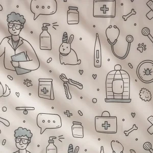 پارچه روپوش و اسکراب دامپزشکی کد ۴۰۴۱۰۲۰