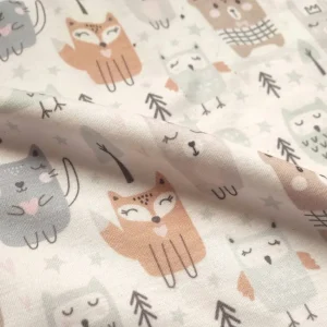 پارچه تریکو طرح حیوانات فانتزی ساده کد ۴۰۴۱۰۵۳