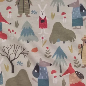 پارچه تریکو طرح خرگوش فانتزی و حیوانات تایگا